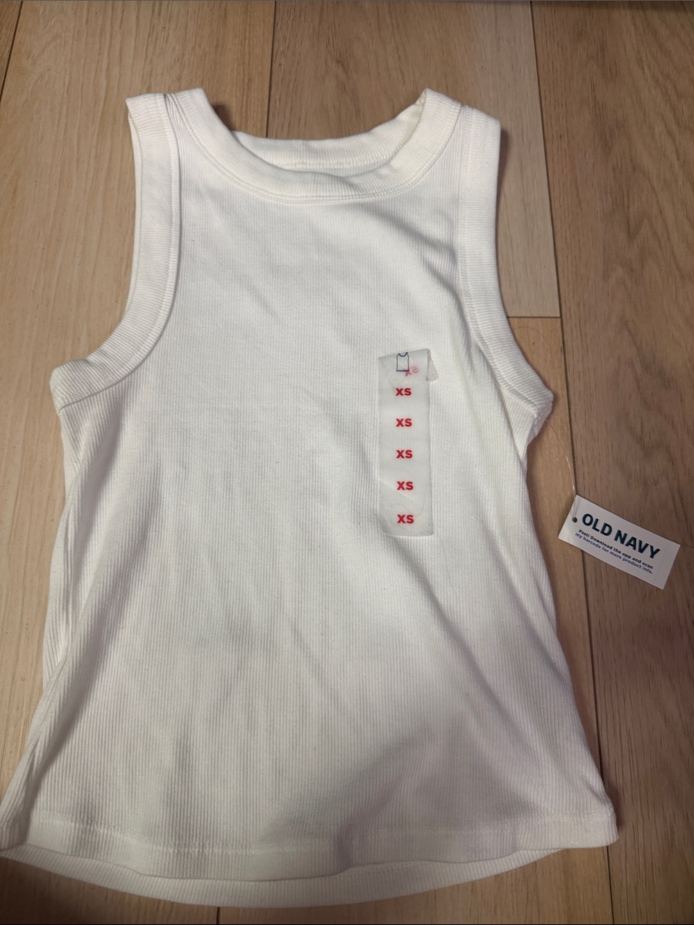 Old Navy White Ribbed Tank Top for Kids